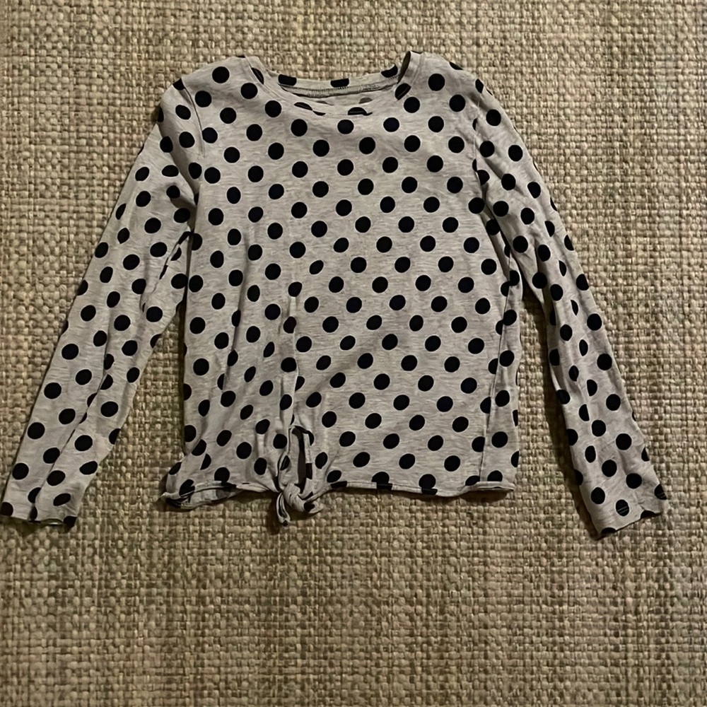 Crewcuts polka dot Long sleeve shirt with tie